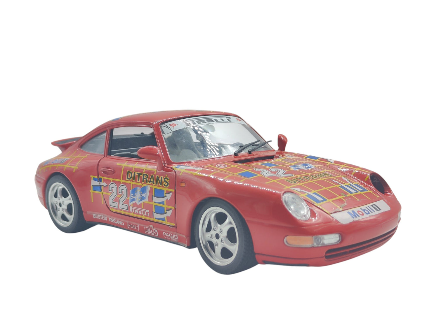 Burago 1:18 Porsche 911 Carrera Kilpa-auto Pienoismalli