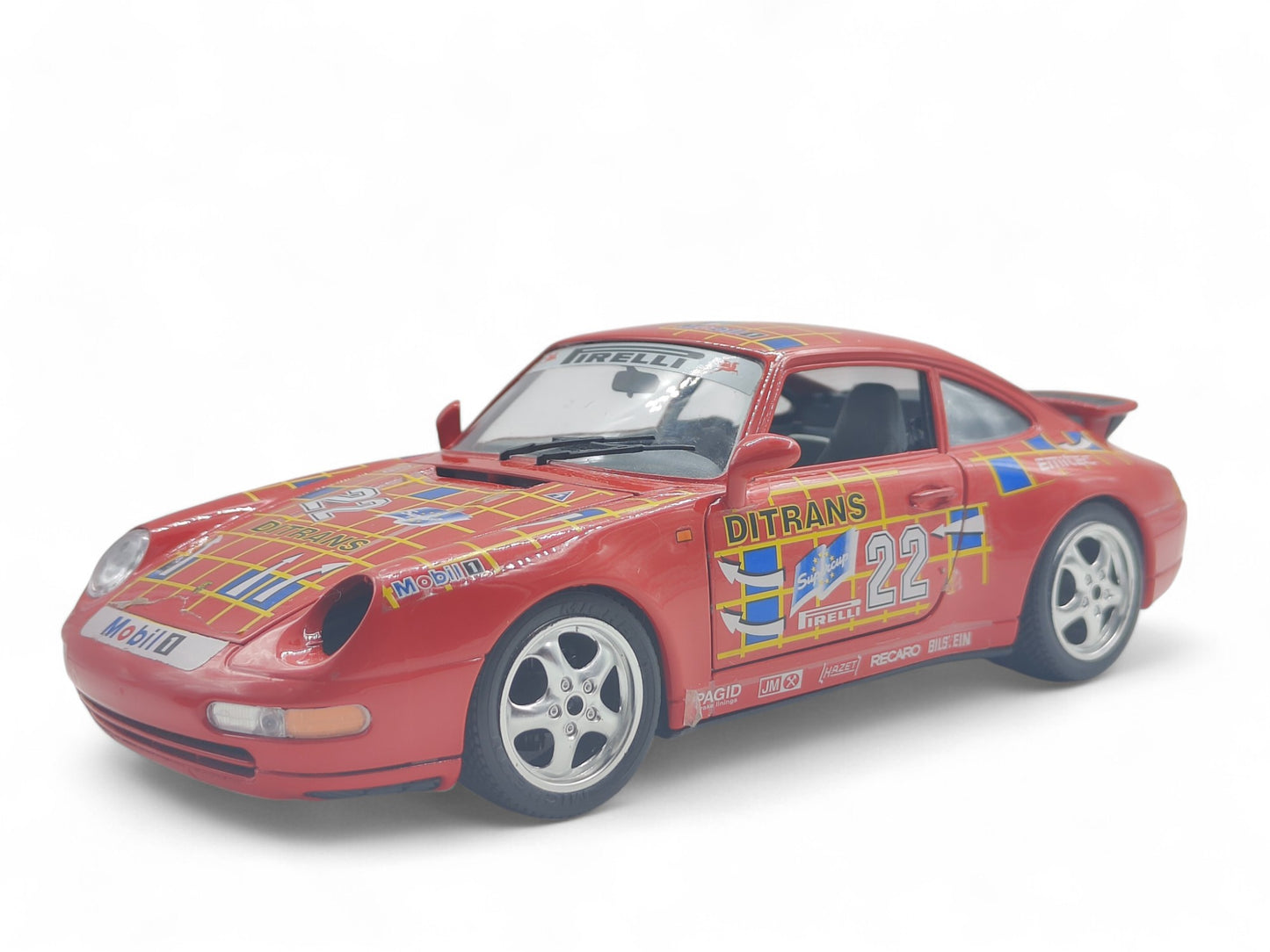 Burago 1:18 Porsche 911 Carrera Kilpa-auto Pienoismalli