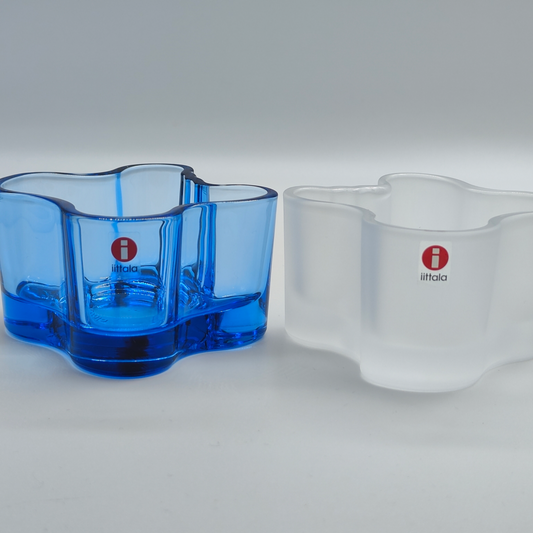 Iittala Alvar Aalto Collection kynttilälyhtysetti – Ultramariini & Kirkas